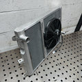 LAND ROVER DEFENDER PUMA ALUMINIUM RADIATOR W/ FAN MOUNT