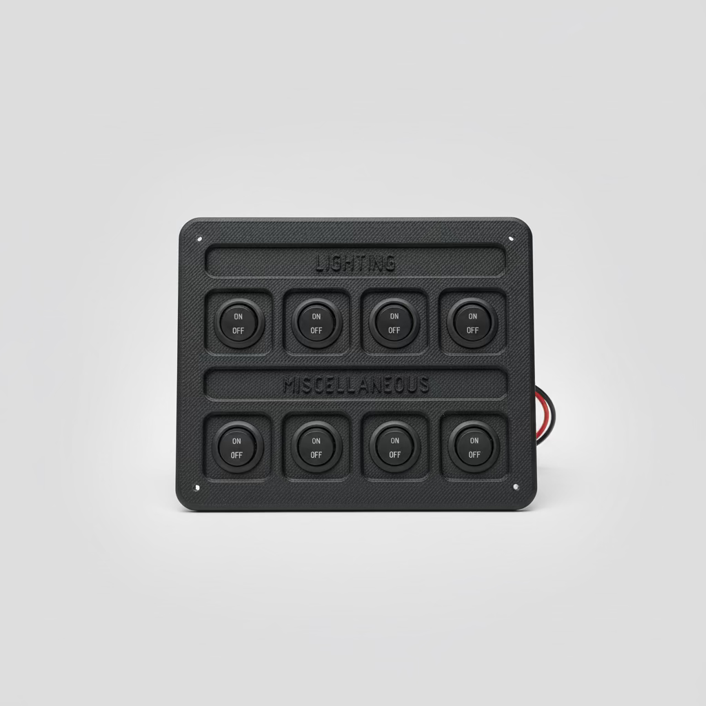 SWITCH PANEL UNIVERSAL 8 WAY 12V/24V