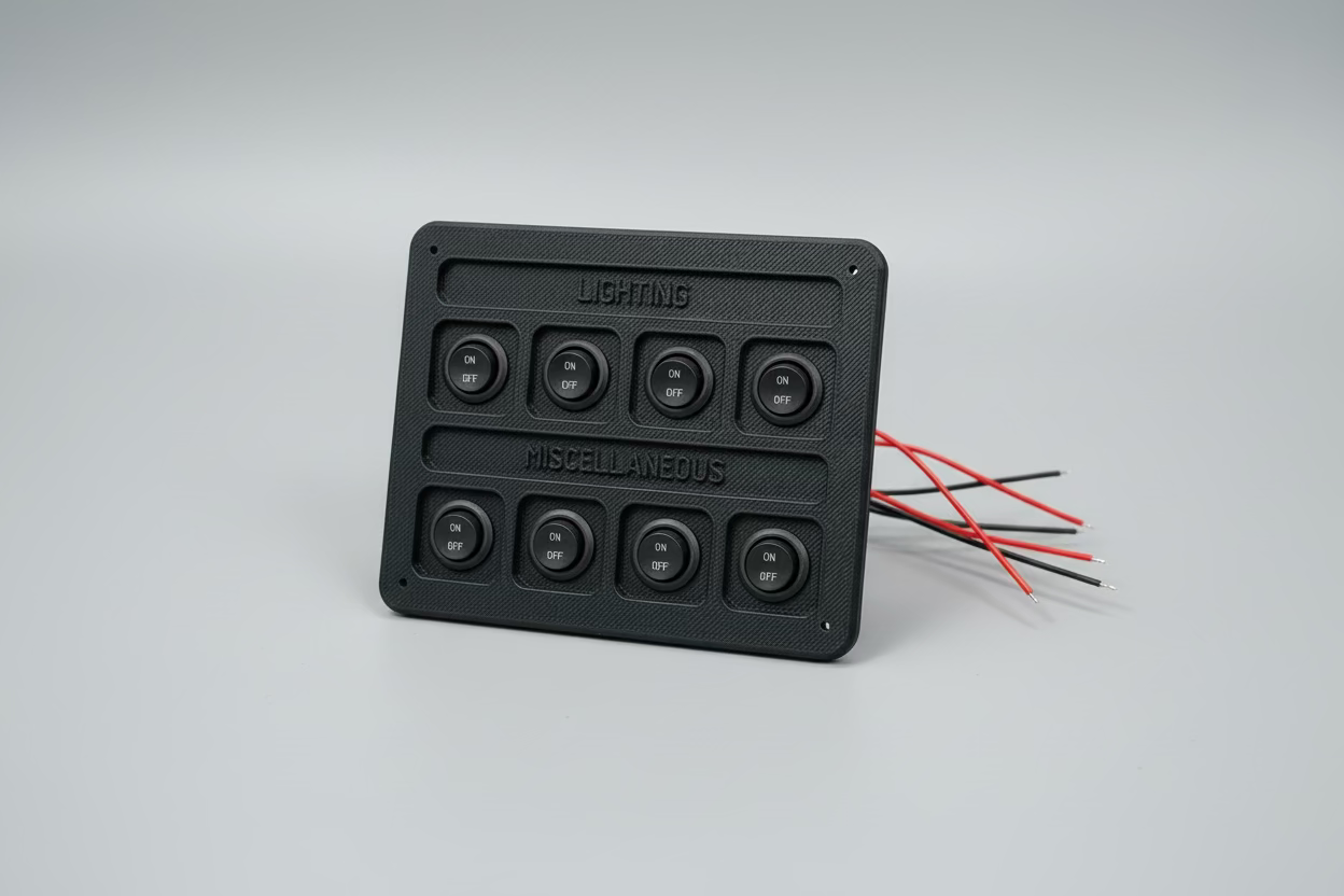 SWITCH PANEL UNIVERSAL 8 WAY 12V/24V